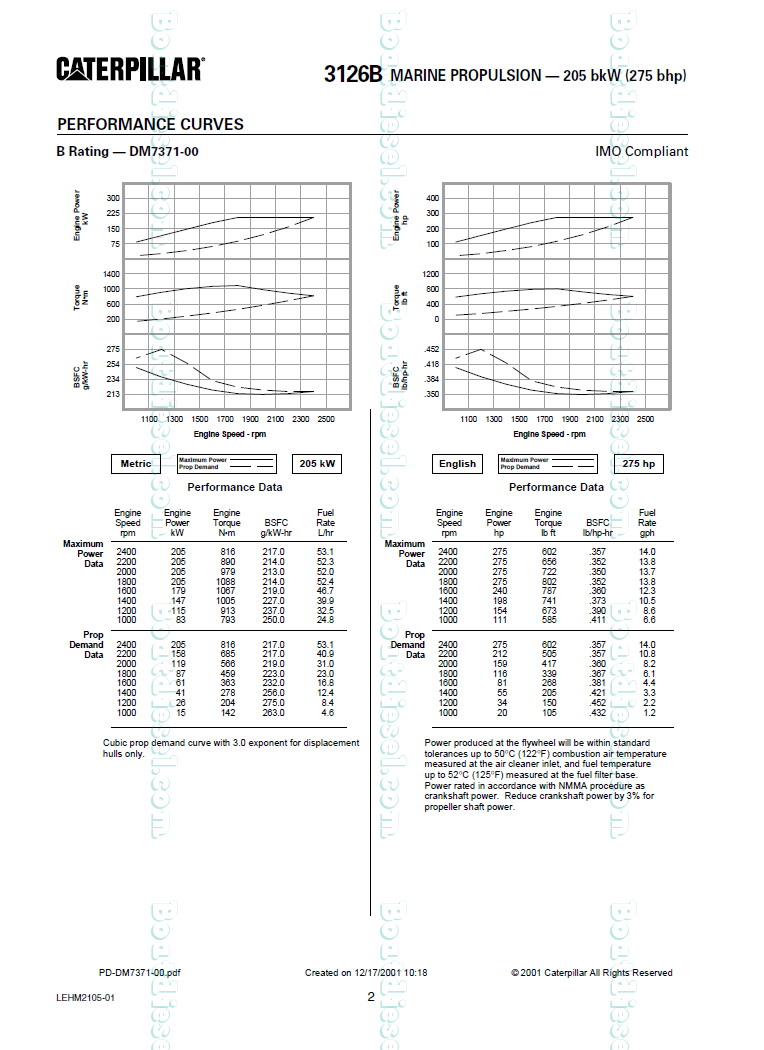 caterpillar-3126b-marine-diesel-engine-data-sheet-b-rating-275-bhp