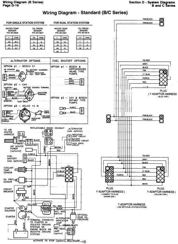 Cummins:B Series Alternator wiring 3 wire delco alternator wiring diagram tach wire 